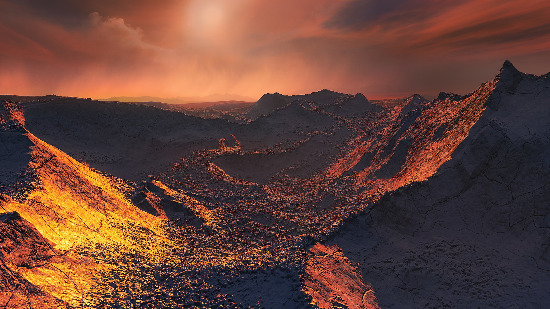 Artist Visualisation of Barnard's Star b surface